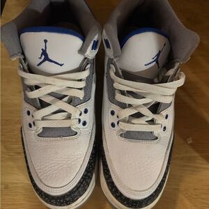 Jordan Sneakers 3  - White and Blue Motorsport